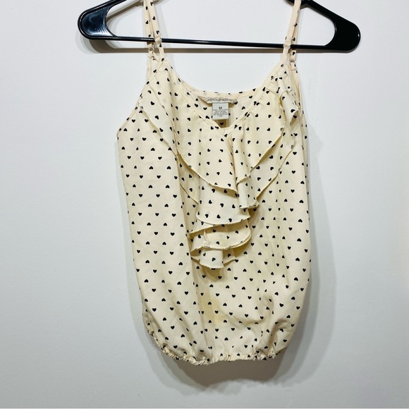 Ruffle Polka Dot Spaghetti Strap Top Medium - Picture 2 of 8